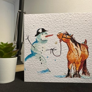 Noël cobby, carte de voeux faite main