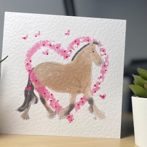 Carte Dun Cob Pony Love Saint Valentin