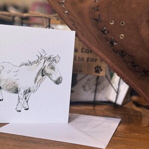 Brian le petit poney, carte de voeux Shetland