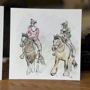 Parfois, tout ce dont vous avez besoin est un bon ami et une soif d'aventure, un cheval, une carte de voeux pour des amis