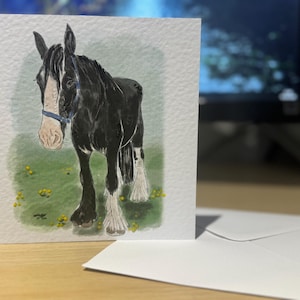 Save our Shires, Heavy Horse, Blank Greetings Card