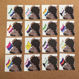 Pride Flag-sticker met geit voor scrapbooking of als cadeau