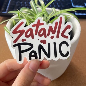 Sticker Satanic Panic voor scrapbooking of cadeau - voor satanisten, atheïsten of fans van &#39;Veni Vidi Peccavi&#39;
