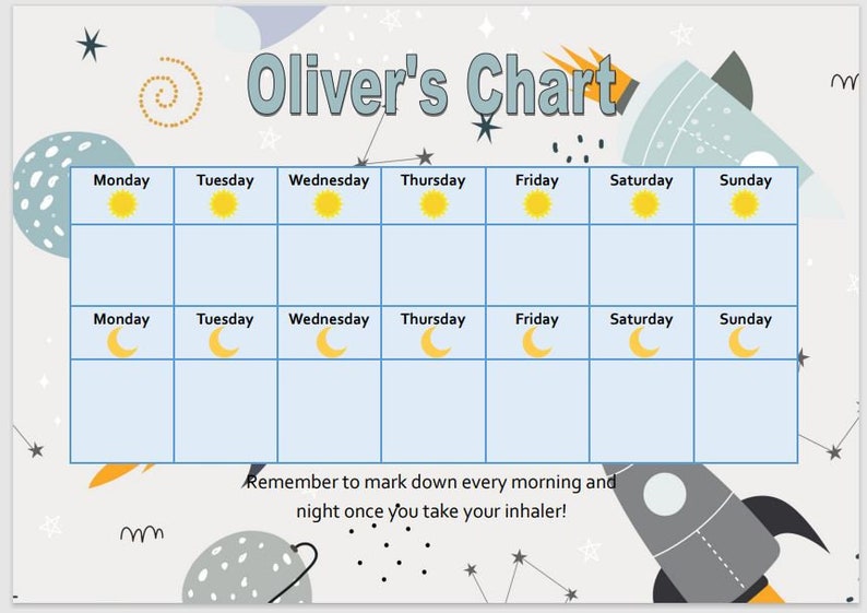 Children's Tracker Chart - Etsy