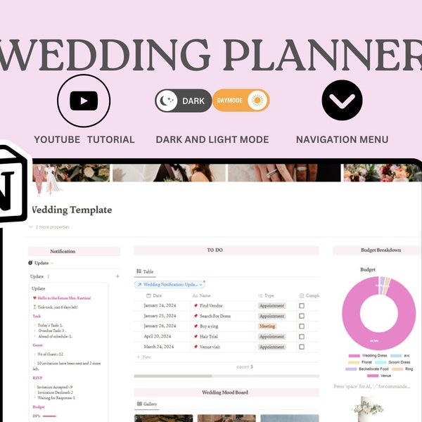 Notion Wedding Planner!!