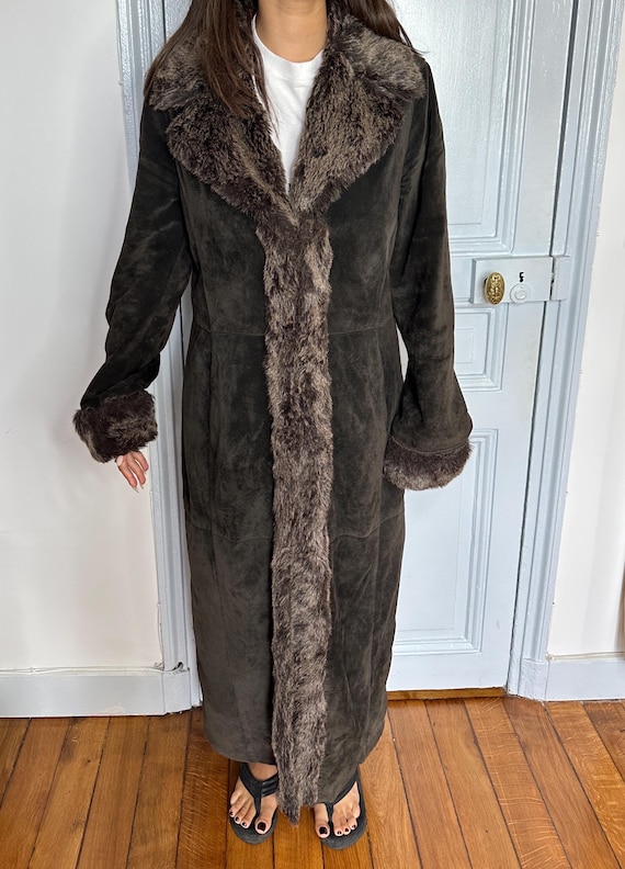 Y2K Long Afghan Coat Oakwood - Etsy Israel