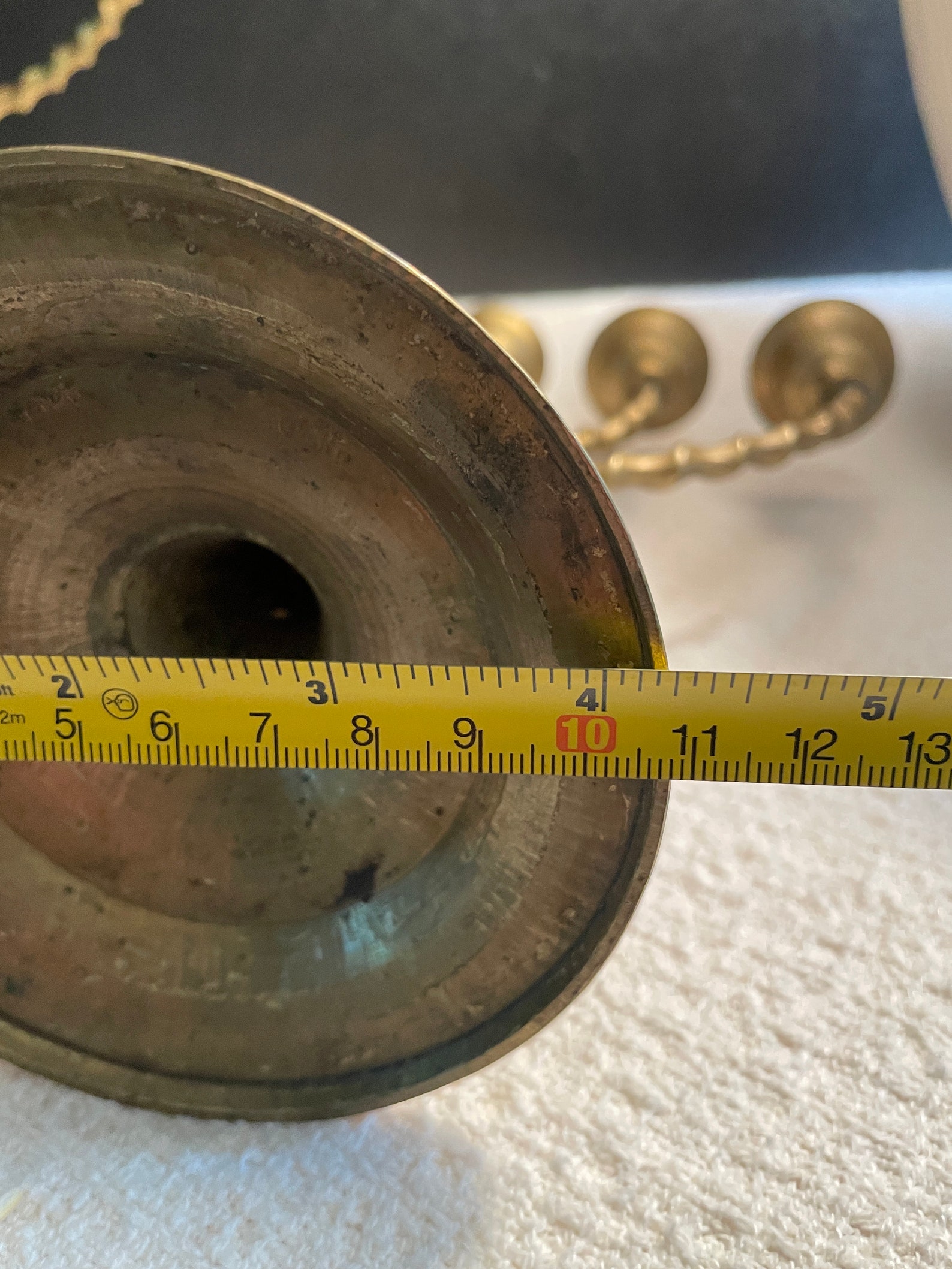 Antique Brass Candelabra Set of 2 Twisted Brass With 5 Holders Each