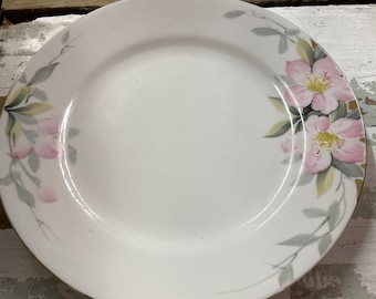 Antique Nippon Noritake Azalea Plate, Hand-Painted Dessert Salad Plate