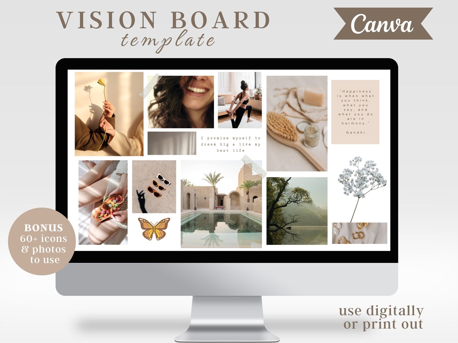 Vision Board Kit Vision Board Template Vision Board Stickers Vision ...