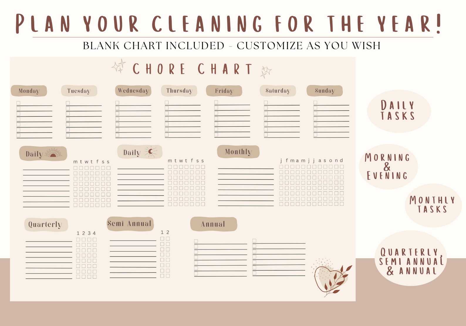 Adult Chore Chart for Adults ADHD Chore Chart Cleaning Checklist ...