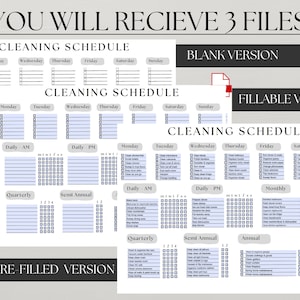 ADHD Chore Chart Adult Chore Chart for Adults Cleaning Checklist ...