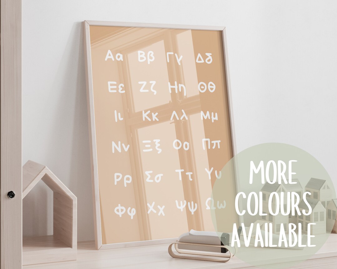 Greek Alphabet Poster for Kids Greek Language Learning Greek ...