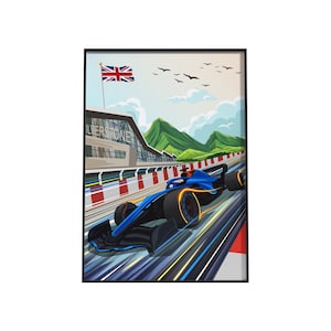 CARTEL DE F1 DE WILLIAMS - Impresión de póster de Fórmula 1, Fórmula 1 de Williams, póster de Fórmula 1, impresión de póster en papel, póster de carreras de F1, impresiones de pósteres de automóviles