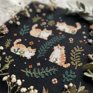 Orange Cats cross stitch pattern PDF - Playful Kitten, Cute Pet Art for Cat Lovers cs88 image 3