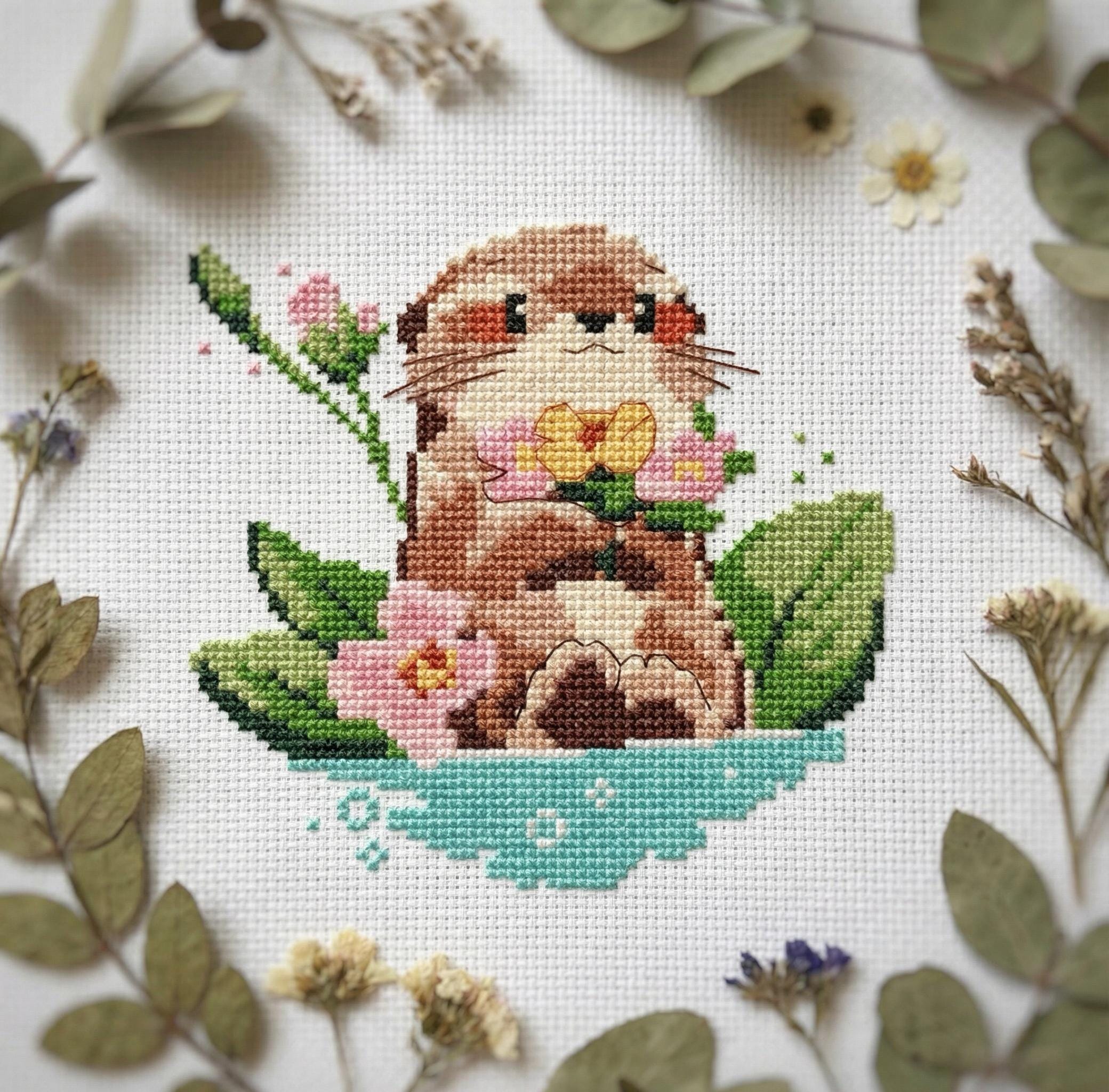 Modern Flower Cross Stitch Kits - Etsy