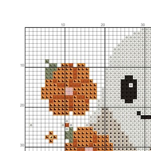 Flower ghost cross stitch pattern PDF cute funny easy small halloween fall pumpkin jack o lantern autumn spooky cs27 image 2