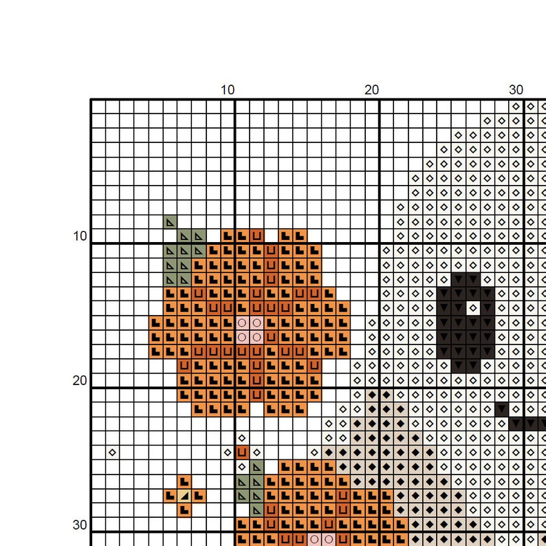 Flower ghost cross stitch pattern PDF cute funny easy small halloween fall pumpkin jack o lantern autumn spooky cs27 image 2