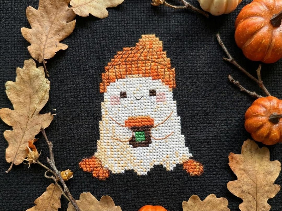 Coffee Ghost Cross Stitch Pattern PDF - Cs73 - Etsy