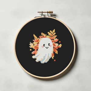 Mini Geist Kreuzstichmuster PDF - Herbst einfach niedlich witzig einfach klein Halloween Herbst gespenstisch gruselig modern cs39