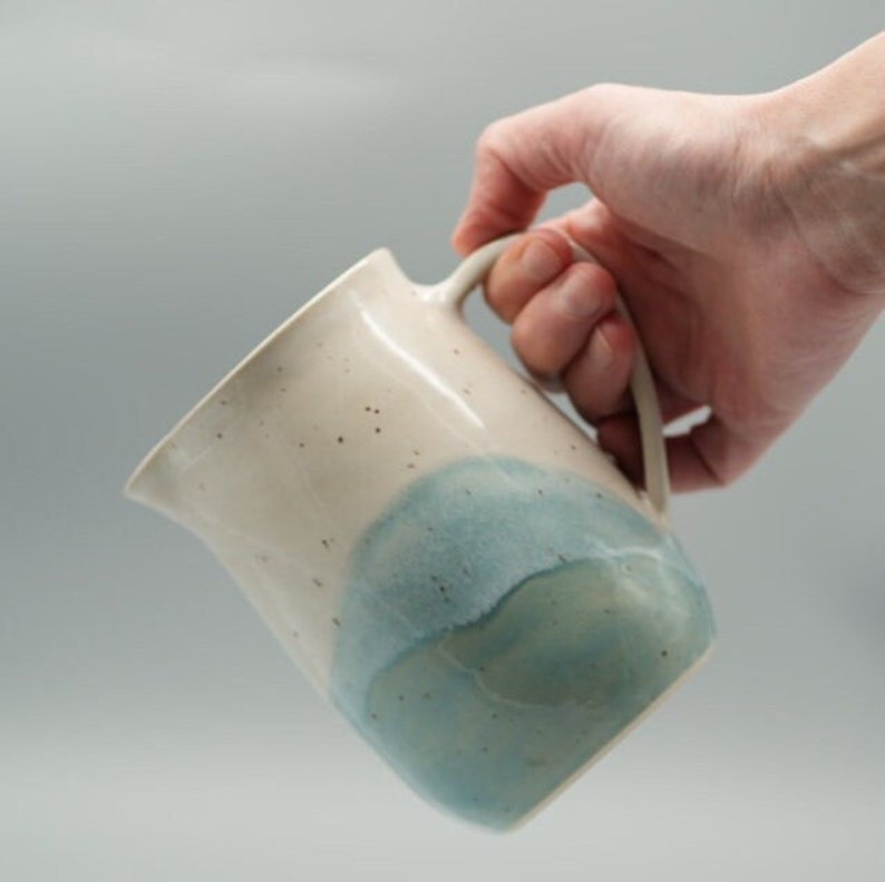 Krug, handgetöpferte Keramik, ca. 700 ml Bild 3
