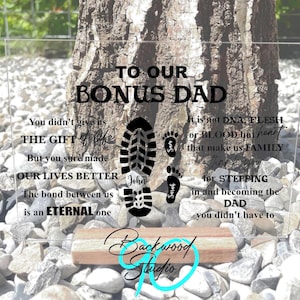 Fathers Day PNG, Bonus Dad Digital Design, 300 DPI PNG, Sublimation