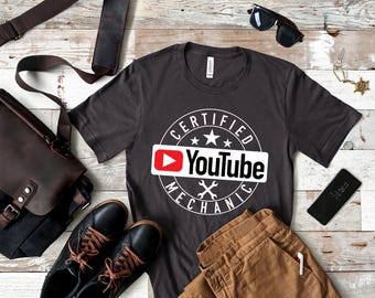 Certified Youtube Mechanic Digital Design File 300DPI PNG
