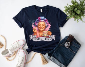 Funny Sassy Granny PNG | Respectfully Middle Finger Meme Design | Digital Download | Bold Senior Humor