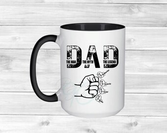 Fathers Day Fist Bump Design: Personalized Dad PNG (Digital Download)