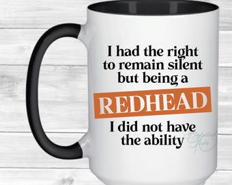 Funny Redhead Quote Design | Right to Remain Silent | PNG & SVG Files