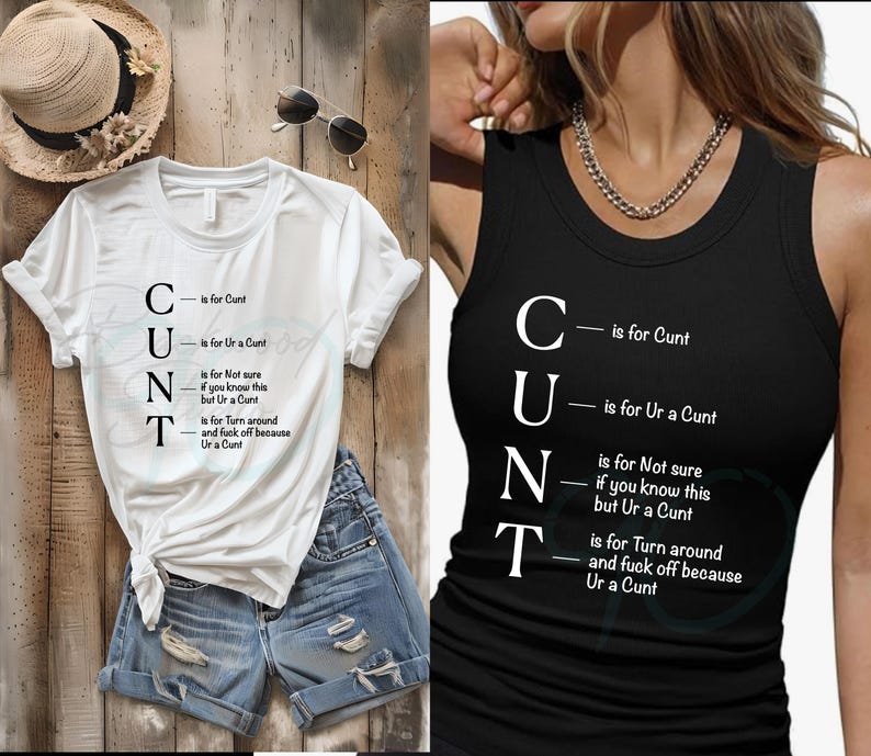 Acronym Rude Words C.U.N.T. Acronym Funny Adult Humor PNG – Sarcastic Quote Design | 300 ...