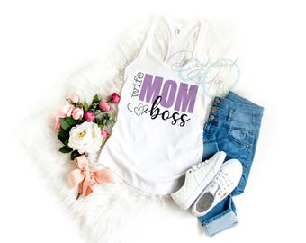 Wife Mom Boss Digital Design Png