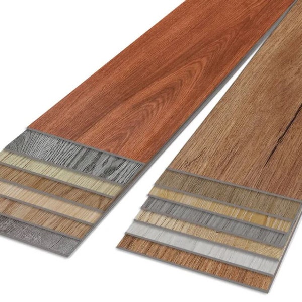 PVC Waterproof Wood Grain Floor Sticker Nordic Style B