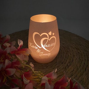 Windlicht/Geschenke für Freunde/Familie/Hochzeit/Liebe/personalisiert
