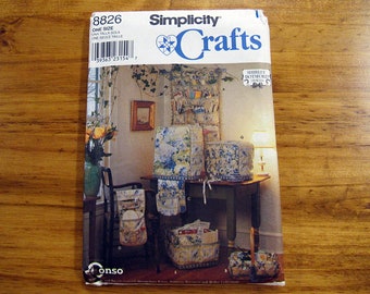 Simplicity 8826 Sewing Pattern for Sewing Accessories Wall Organizer, Sewing Basket, Thread Catcher, Machine Covers UNCUT and Factory Folded
