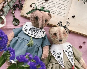 Handgemachte einzigartige Sammler Teddy Bär Puppe aus Viskose
