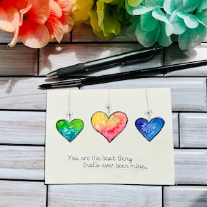 Taylor Love, set van 4 originele handgeschilderde, aquarel, blanco kaarten 4,5"x6,0" - klaar voor verzending