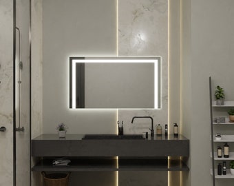 Bathroom mirror LED Colosseum, mirror with lighting, bathroom mirror, made-to-measure mirror, Made in Germany, wall mirror, decorative mirror