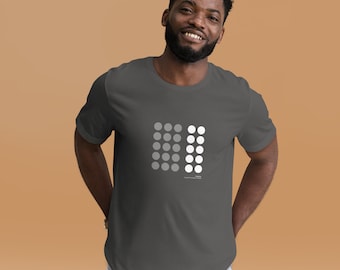 Camiseta unissex #ProximityGestalt, camiseta minimalista, camisa geométrica, camisa gráfica, camiseta urbana urbana