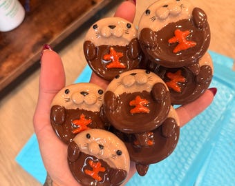 Otter Handmade Polymer clay worry stone