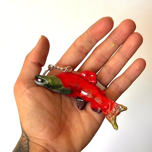 Sockeye Salmon keychain