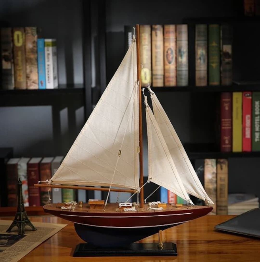 wooden sailboat decor