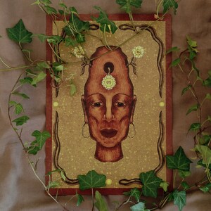 Woman With Flowers Print