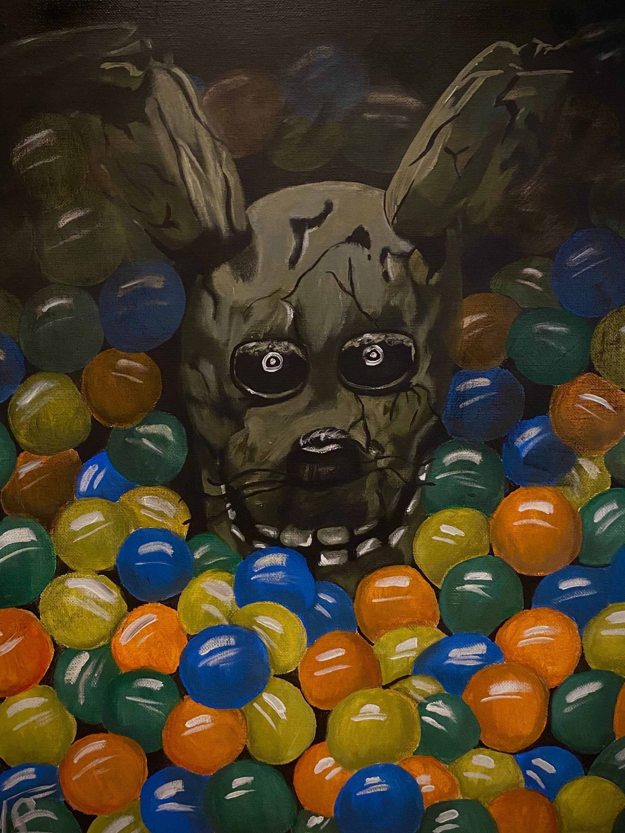 Into the Pit but it's Springtrap REMASTERED | Art Board Print