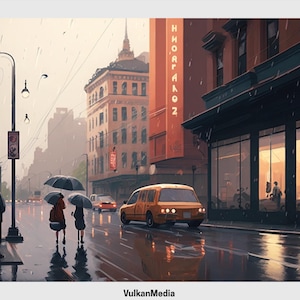 City Street Digital Desktop Wallpaper for PC and Mac - Digital Download