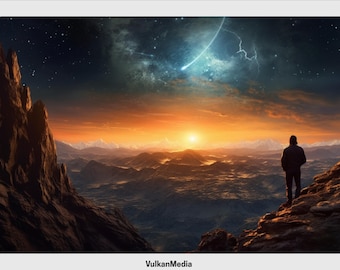 Mountain Terrains Digital Desktop Wallpaper for PC and Mac - Digital Download