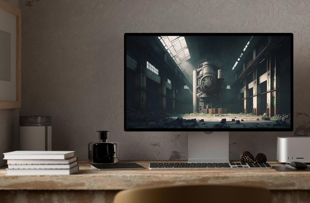 Factory Floor Digital Desktop Wallpaper for PC and Mac - Digital ...