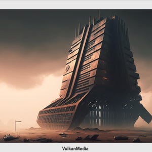 Deserted Skyscraper Digital Desktop Wallpaper for PC and Mac - Digital Download