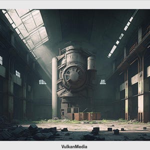 Factory Floor Digital Desktop Wallpaper for PC and Mac - Digital Download