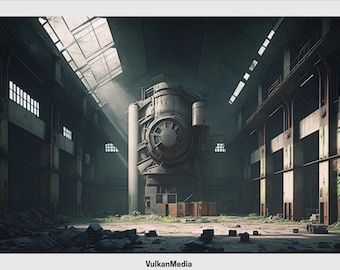 Factory Floor Digital Desktop Wallpaper for PC and Mac - Digital Download