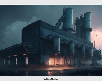 Abandoned Factory Digital Desktop Wallpaper for PC and Mac - Digital Download